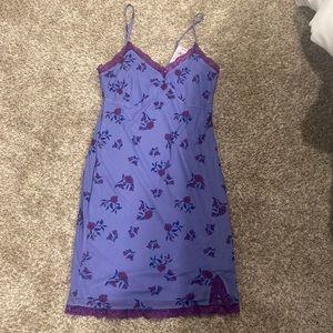 Wild Fable Periwinkle blue floral mini dress SIZE xs (runs large)